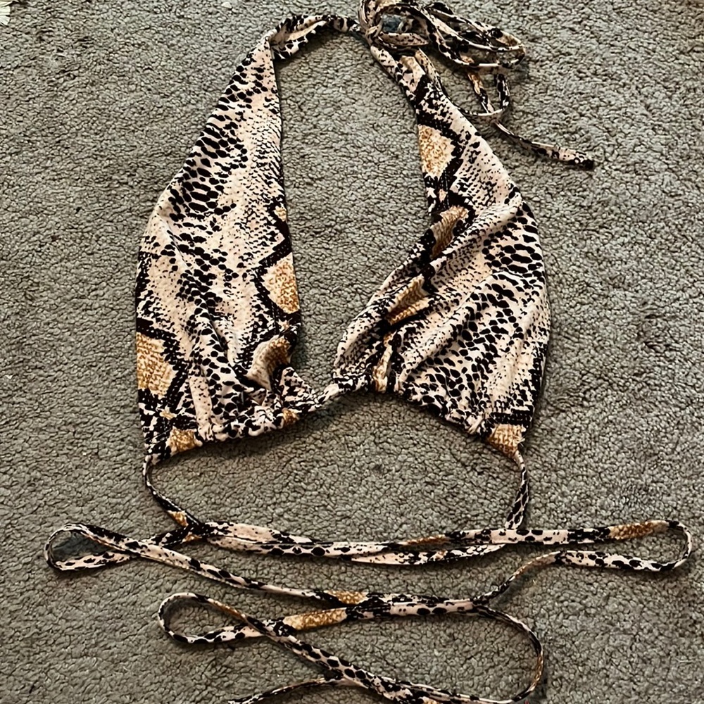 Snake skin crop top